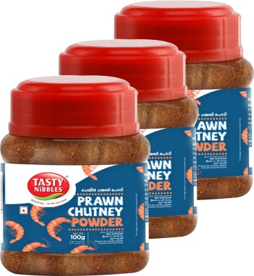 Tasty Nibbles Ready To Eat Prawn Chutney Powder|No Added Preservatives [Pack of 3] Chutney Powder(3x100 g)