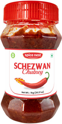 Spice Nest Hot Schezwan Chutney 1kg | Dip | Spread | Chutney | Marinate Chutney Paste(1000 g)