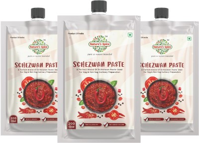 Nature's Spice Schezwan Paste - 600 Grams Chutney Paste(3x200 g)