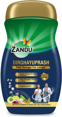 ZANDU Dirghayuprash Anti-AGEs Action | From House of Kesari Jivan Chyawanprash(450 g)