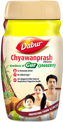 Dabur Chyawanprash Awaleha Gur/Jaggery - 900g | 3X Immunity Action | No added Sugar(900 g)