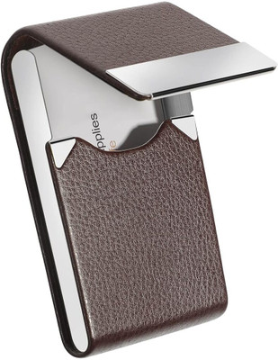 Zibuyu Series 20 Card Holder(Set of 1, Brown)