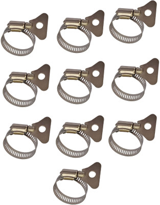 ESEKSAFAR Pipe Clamp(10pc Easy Adjustable S S Butterfly Hose Clamp 2 cm)