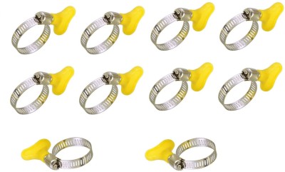 ESEKSAFAR Pipe Clamp(10pc Heavy duty Size Adjustable Hose Clip/Clamp 1.25inch/(15-33)mm/3.3 cm)