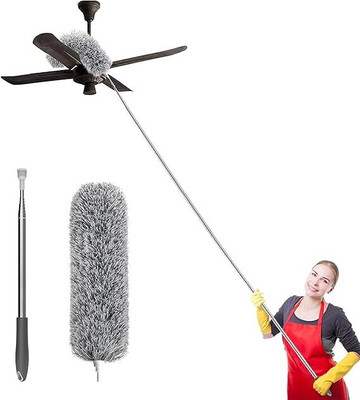 ShopVee Microfiber Fan Cleaning Mop | Adjustable Dust Cleaner for Ceiling Fans | Wet and Dry Duster