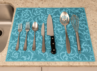 Green Days Rectangular Pack of 1 Table Placemat(Multicolor, Cotton)