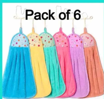 HIMANSHI Hanger 06 Wet and Dry Cotton Cleaning Cloth(6 Units)