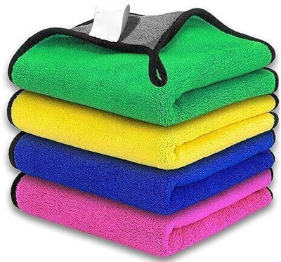 ClickFix Microfiber Vehicle Washing  Cloth(Pack Of 4, 600 GSM)