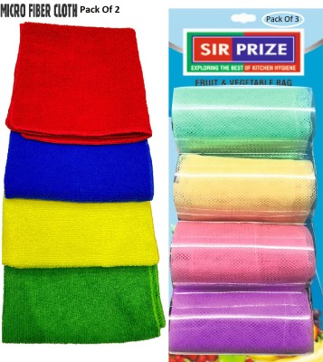 Sir Prize Mesh Vegetable Fruits & bags-40cmx40cm Wet and Dry Microfiber Cleaning Cloth Wet and Dry Cotton, Nylon Cleaning Cloth