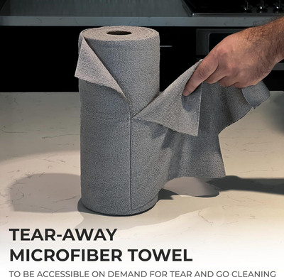 YORSTORE Reusable Microfiber Cleaning Cloth Roll(20Pcs)in(1-roll) Wet and Dry Microfiber Cleaning Cloth