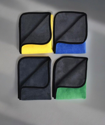 ClickFix Microfiber Vehicle Washing  Cloth(Pack Of 6, 600 GSM)