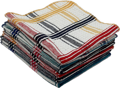 ARTCCOT Cotton Dish Cleaning Cloth |6-pcs 35 x 35 cms |Kitchen Napkin| Wet and Dry Cotton Cleaning Cloth(6 Units)