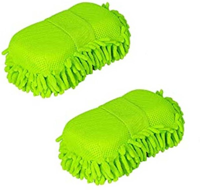 WINKCART Microfiber Vehicle Washing  Sponge(Pack Of 2)