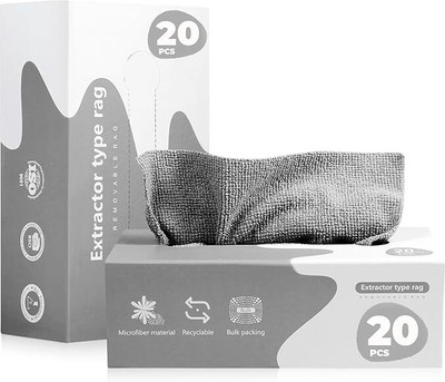 KAYEDECOR GREY_MICROFIBER_RAGS Wet and Dry Microfiber Cleaning Cloth(20 Units)