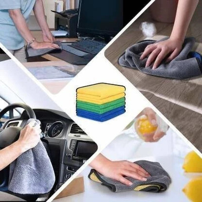 karan Microfiber Vehicle Washing  Cloth(Pack Of 6, 600 GSM)