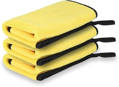 BTfash Microfiber Towel Wet and Dry Polyester Cleaning Cloth Pack of 3 Wet and Dry Polyester Cleaning Cloth(3 Units)