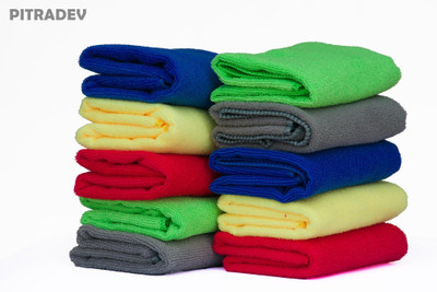 PITRADEV Multipurpose Wet and Dry Cleaning Microfiber Cloth pack of 10 Wet and Dry Microfiber Cleaning Cloth(10 Units)