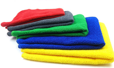 Omiyage MicrofiberCleaningCloth40x40Lint&StreakFreeMicrofiberTowelsPack of 6(Multicolor) Wet and Dry Microfiber Cleaning Cloth(6 Units)