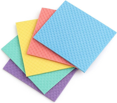 Hitvik Kitchen Sponge Wipes – Reusable Cleaning Wipes for Home Wet and Dry Sponge Cleaning Cloth(5 Units)