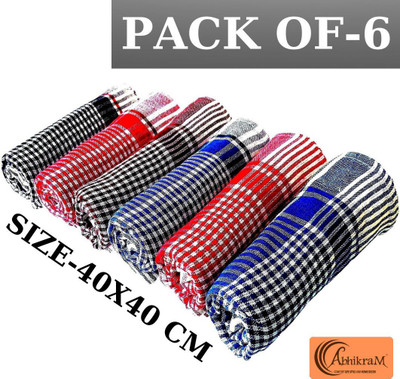 PITRADEV Highly Absorbent 18*18 inch Cotton Kitchen Napkin,Cleaning, Cloth(Set of 6) Wet and Dry Cotton Cleaning Cloth(6 Units)