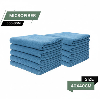 HOMNIX Microfiber Vehicle Washing  Cloth(Pack Of 10, 350 GSM)