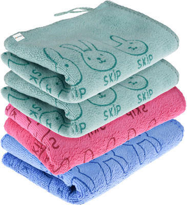 HOMESTIC Reusable Skip Cleaning Towel for Kitchen|BabyCleaning Towel|30x40|Packof 4|Multi Wet and Dry Microfiber Cleaning Cloth(4 Units)