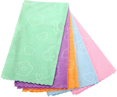 CASA FURNISHING C-CLT-P5-MIX Wet and Dry Microfiber Cleaning Cloth(5 Units)