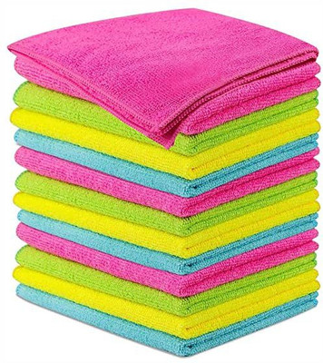 SOMUDEE Microfiber Vehicle Washing  Cloth(Pack Of 12, 250 GSM)