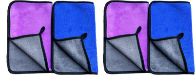 Gopika Set of 4 Microfiber Multipurpose Wet and Dry Microfiber Cleaning Cloth(4 Units)