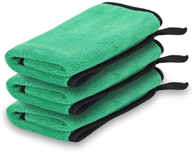 BTfash Microfiber Towel Wet and Dry Polyester Cleaning Cloth Pack of 3 Wet and Dry Polyester Cleaning Cloth(3 Units)