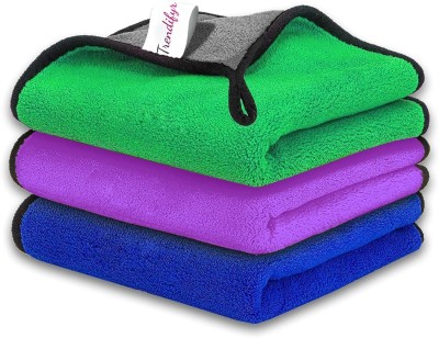 PITRADEV Microfiber Vehicle Washing  Cloth(Pack Of 3, 800 GSM)