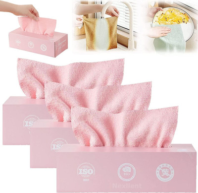 SONANI 20 Piece Reusable Microfiber Cleaning Cloth Set with Dispenser Box Wet and Dry Microfiber Cleaning Cloth(20 Units)