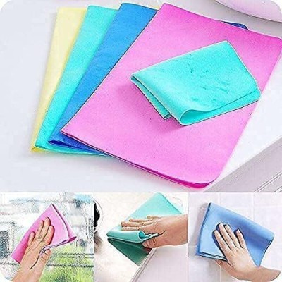 WeMart Unique Living Towel Multipurpose Water Absorbent Leather Wipes Wet and Dry Cloth Wet and Dry Microfiber Cleaning Cloth