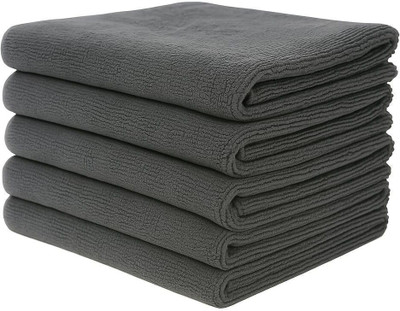HOMNIX Microfiber Cleaning Towel Cloth 40x40cms 350 GSM Highly Absorbent Dust Lint Free Wet and Dry Microfiber Cleaning Cloth(5 Units)