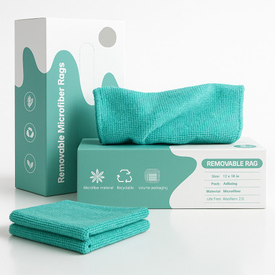 DR.VS Premium Microfiber Removable Rag | Reusable, Ultra Absorbent(2 Box) Wet and Dry Microfiber Cleaning Cloth(2 Units)