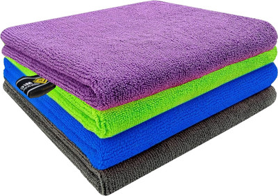 MicroMagic Microfiber Cloth for Car,Home and Kitchen 350 GSM 40x40CMs Wet and Dry Microfiber Cleaning Cloth(4 Units)