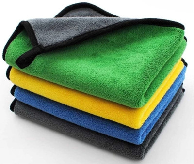 CRAXX Multicolour microfiber cloth Wet and Dry Microfiber Cleaning Cloth(4 Units)
