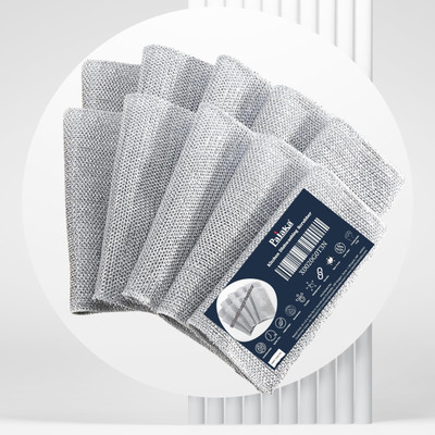 pajaka Pack of 10 Non Wire Dishwashing Rags Kitchen Gadget Scratch (Double Layer) Wet and Dry Nylon Cleaning Cloth(10 Units)