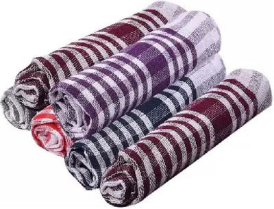 BY LOOK Highly Absorbent 18*18 inch Cotton Kitchen Napkin,Cleaning, Cloth(Pack of 6) Wet and Dry Cotton Cleaning Cloth(6 Units)