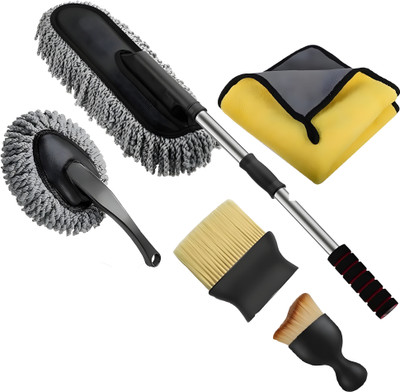 FUELBYTE Microfiber Vehicle Washing  Duster(Pack Of 5, 800 GSM)