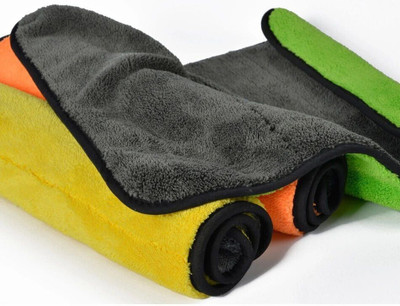 TOWELIA Pack of 5 Lint Free Dual Sided Vehicle, Glass & floor Cleaning Cloth MC5.1386 Wet and Dry Microfiber Cleaning Cloth(5 Units)