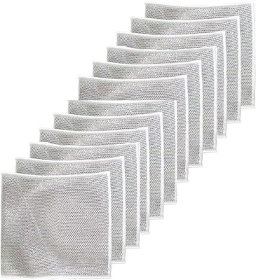 MOSHTU Wet and Dry Nylon, Polyester Cleaning Cloth(12 Units)