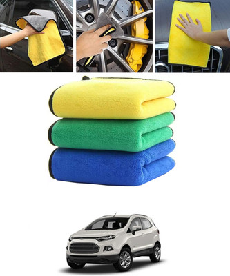 MATIES Multi-Purpose Super Soft Absorbent Cleaning Towels for Car-245 Wet and Dry Microfiber Cleaning Cloth(3 Units)