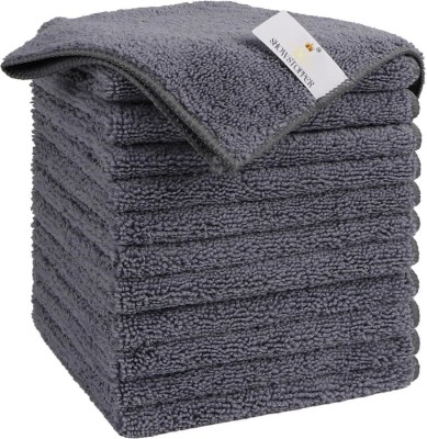 SHOWSTOPPER Reusable & Durable Grey 30X30 CM Wet and Dry Microfiber Cleaning Cloth(12 Units)