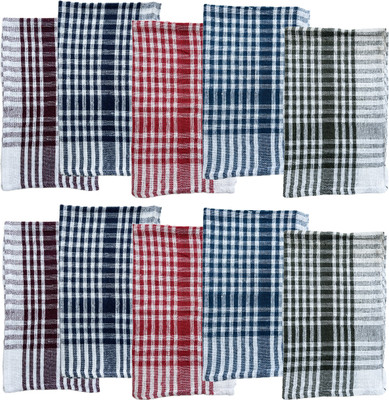Gopika Set of 10 Cotton Multipurpose Wet and Dry Cotton Cleaning Cloth(10 Units)