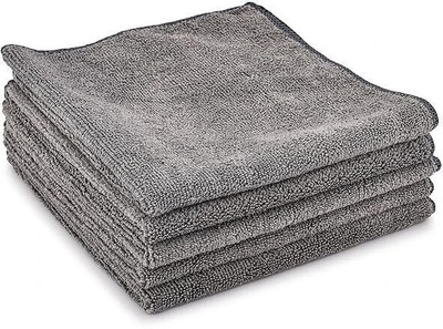 MP MOTORPROTEK 350 GSM Microfiber Towels - Pack of 5, Medium Size 40cm x 40 cm, Grey Color Wet and Dry Microfiber Cleaning Cloth(5 Units)