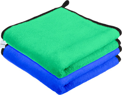 HOMESTIC 400 GSM Cleaning Towel for Kitchen with Hanging Loop|40x60|Pack of 2|Multi Wet and Dry Microfiber Cleaning Cloth(2 Units)