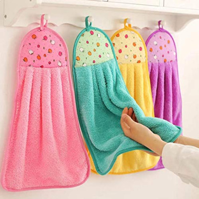 ZESTHOME Ultra-Soft Basin Towel 300 GSM – Ideal Kitchen & Bathroom Hanging Towel Dry Microfiber Cleaning Cloth(4 Units)