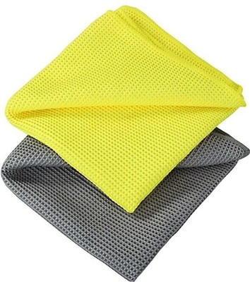 NEERAK Microfiber Drying Towel | Waffle Weave Extra Large Microfiber Drying Cloth, 50 X 80 cm, 400 GSM (Pack of 2) Wet and Dry Microfiber Cleaning Cloth(2 Units)