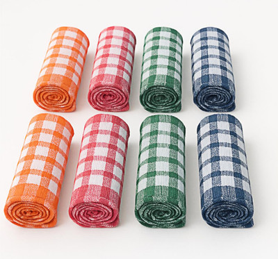 velmorahome Check Duster 18X18 Wet and Dry Cotton Cleaning Cloth(8 Units)